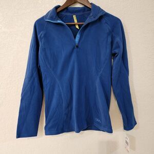 NWT Cabela's Women's Fleece Pullover Top Sweater 1/4 Zip Celestial Blue …